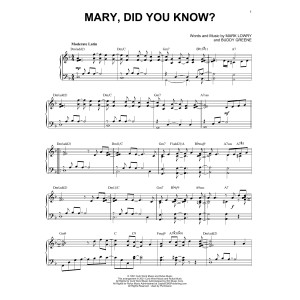 Mary, Did You Know? [Jazz version] (arr. Brent Edstrom)