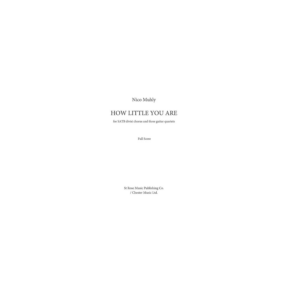 How Little You Are - Score