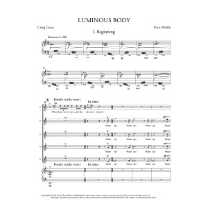Luminous Body (TTBB) - Vocal Score