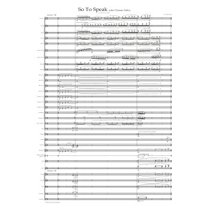 So To Speak (Study Score) - Score