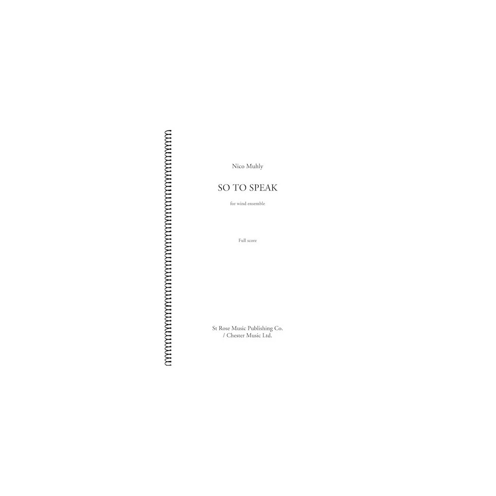 So To Speak (Full Score) - Full Score