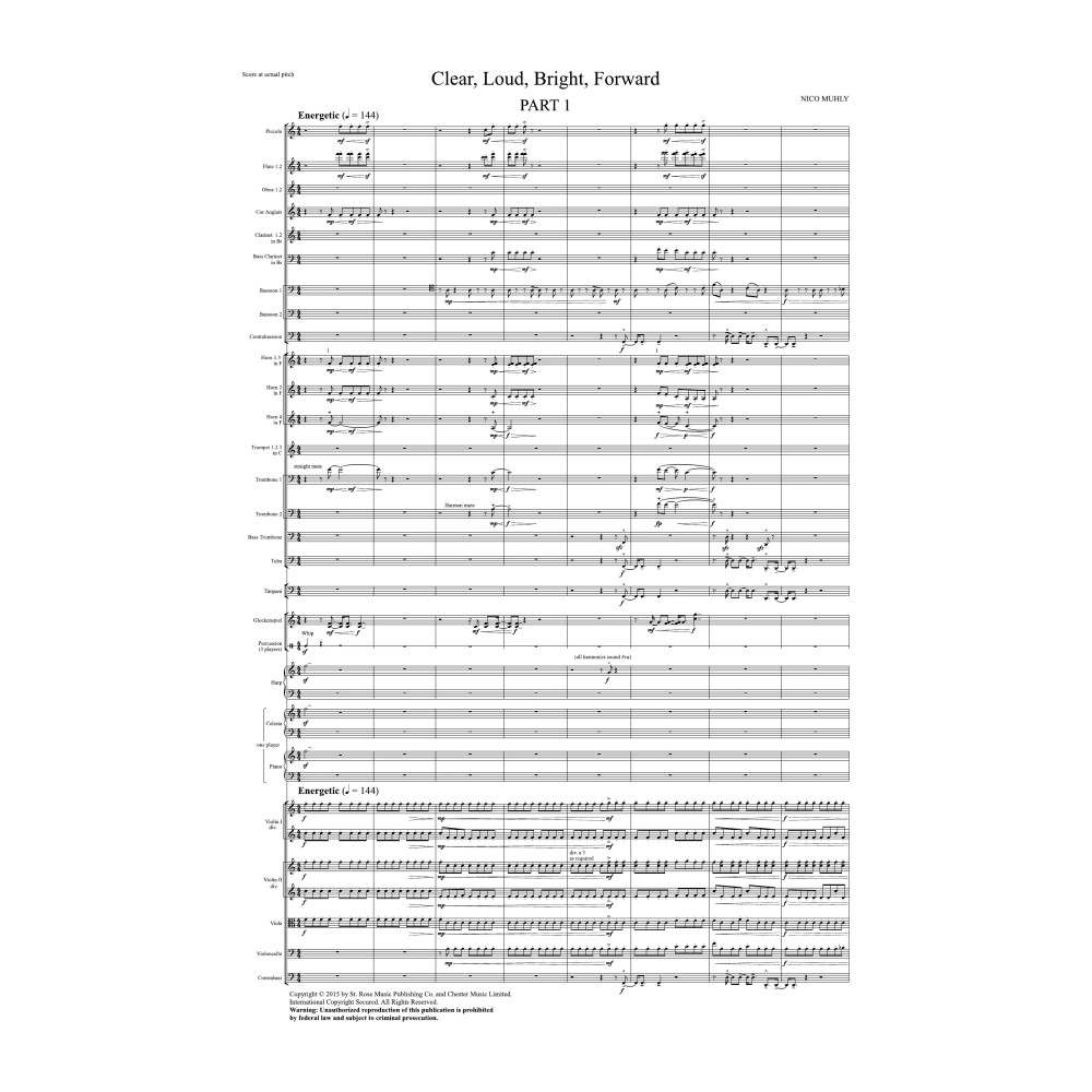 Clear, Loud, Bright, Forward - Full Score
