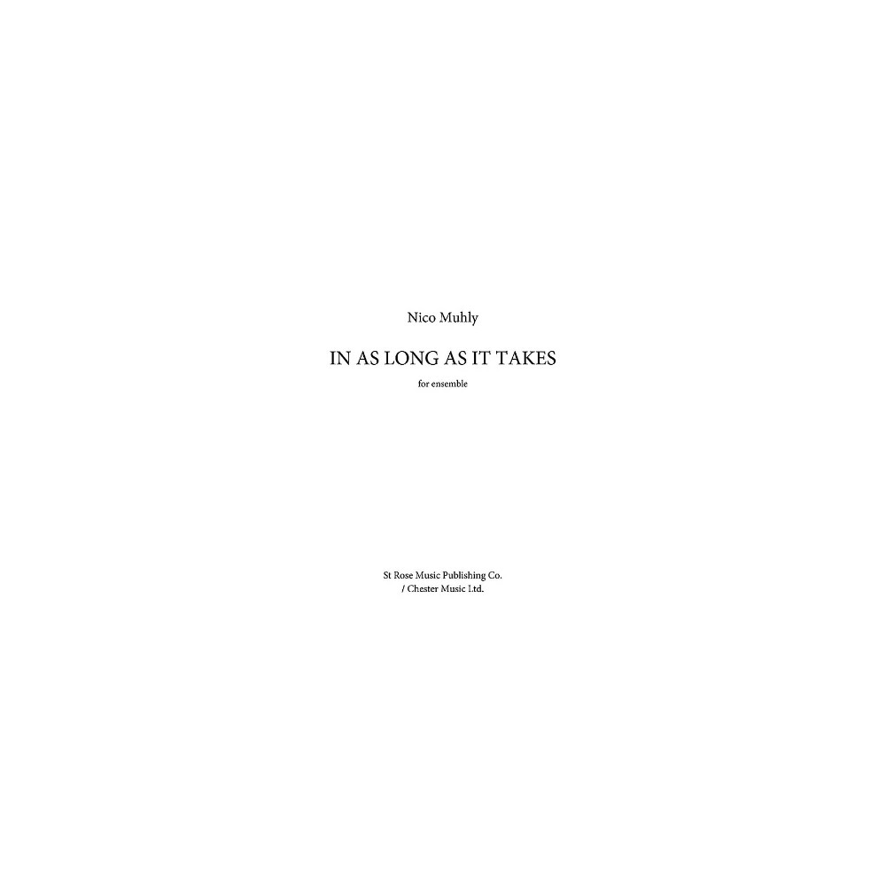 In As Long As It Takes (Score and Parts)
