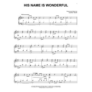 His Name Is Wonderful