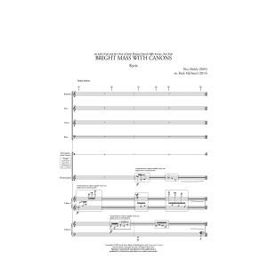 Bright Mass With Canons (Version with 2 Pianos and Percussion) - Score & Parts