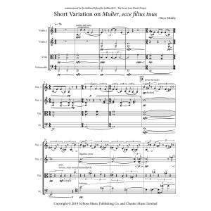 Short Variation on Mulier, ecce filius tuus - Score & Parts