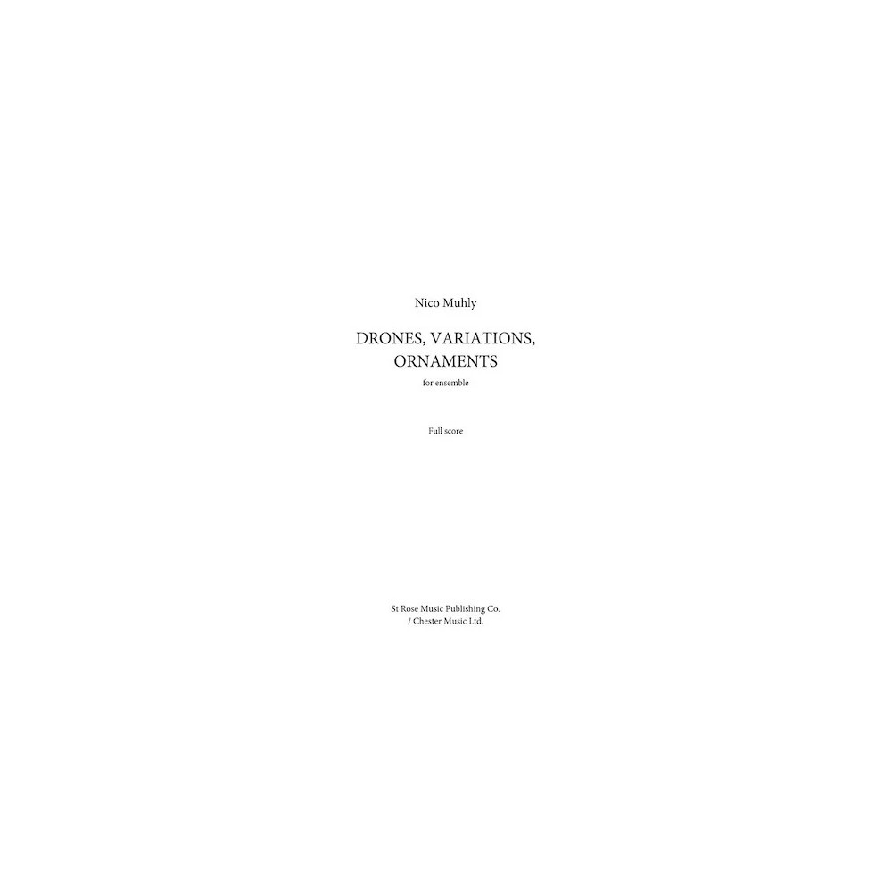 Drones, Variations, Ornaments - Full Score