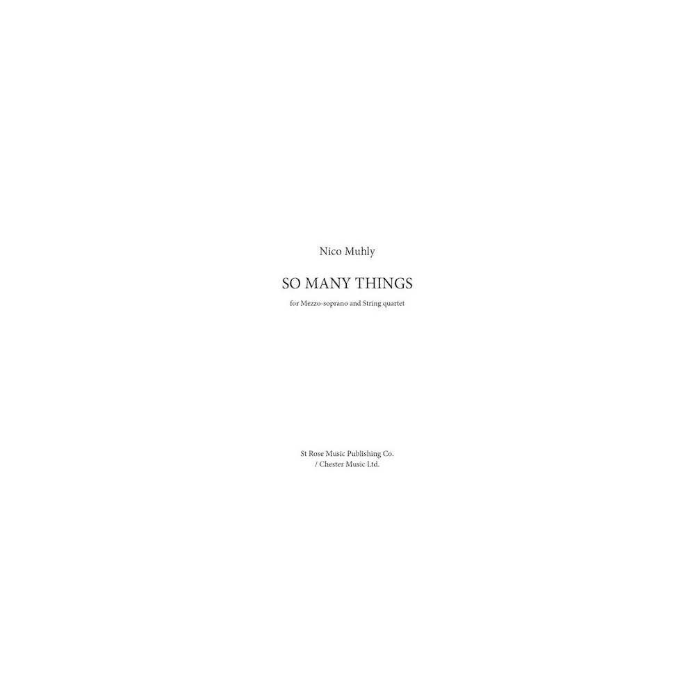 So Many Things (Mezzo-Soprano and String Quartet) - Score & Parts