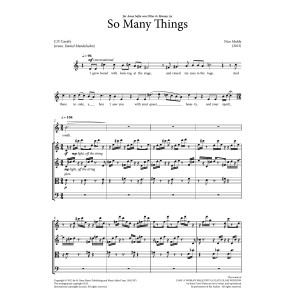 So Many Things (Mezzo-Soprano and String Quartet) - Score & Parts