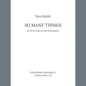 So Many Things (Mezzo-Soprano and String Quartet) - Score & Parts