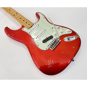 Fender Stratocaster 66 Relic Masterbuilt Dennis Galuszka Custom Shop 2014 Chrome Red