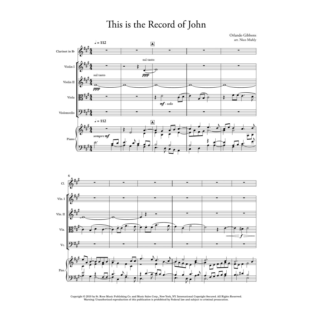 Gibbons Suite - Score & Parts