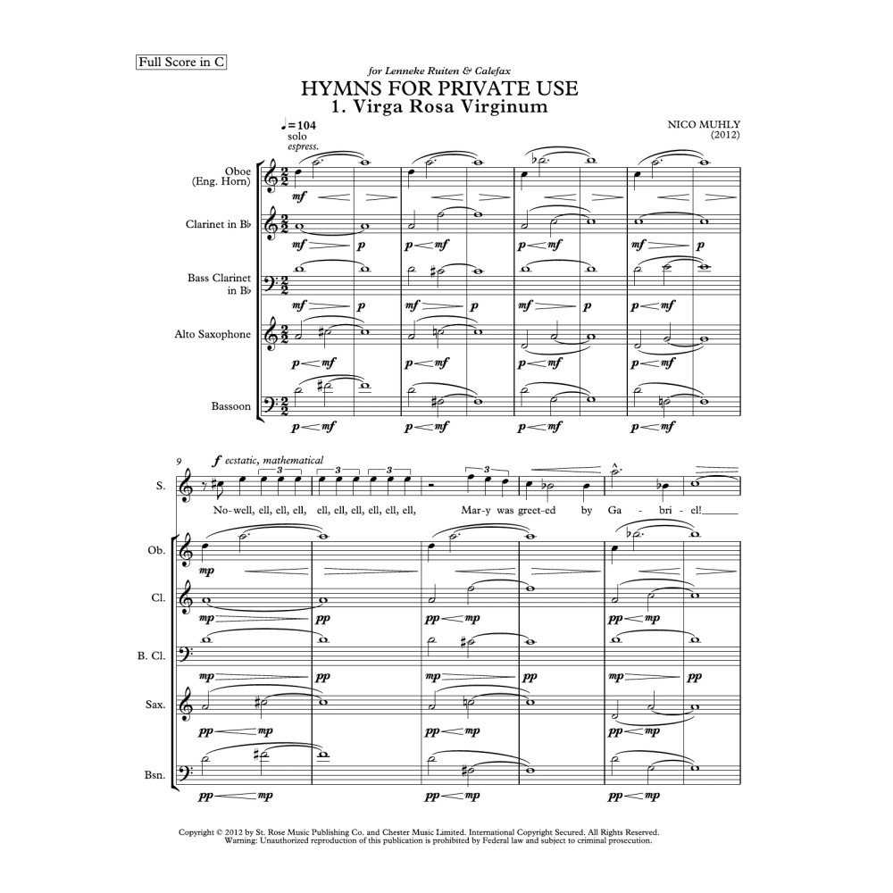 Hymns for Private Use - Score & Parts