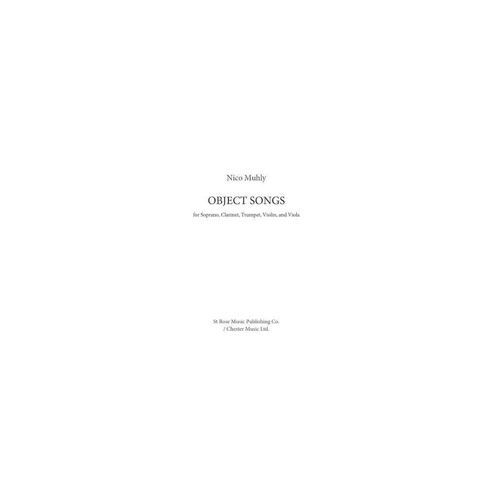 Object Songs - Score & Parts