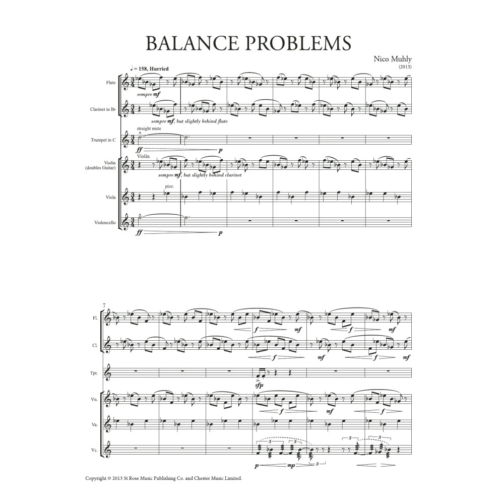 Balance Problems - Score & Parts