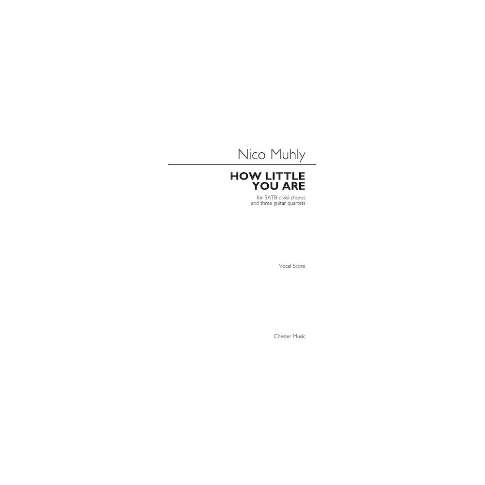 How Little You Are (Vocal Score) - Score