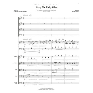 Keep Me Fully Glad - Score