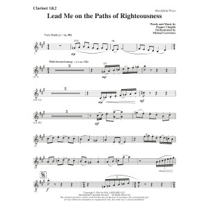 Lead Me on the Paths of Righteousness - Bb Clarinet 1,2
