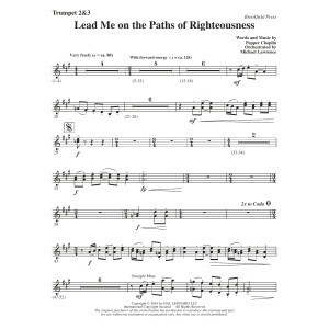 Lead Me on the Paths of Righteousness - Bb Trumpet 2,3