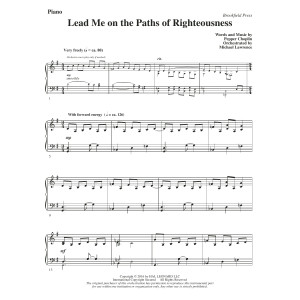 Lead Me on the Paths of Righteousness - Piano