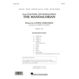 The Mandalorian (from Star Wars: The Mandalorian) (arr. Longfield) - Conductor Score (Full Score)