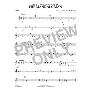 The Mandalorian (from Star Wars: The Mandalorian) (arr. Longfield) - Violin 2