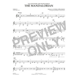 The Mandalorian (from Star Wars: The Mandalorian) (arr. Longfield) - Violin 3 (Viola Treble Clef)