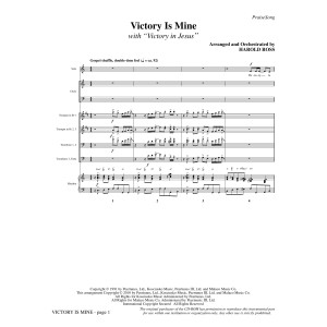 Victory Is Mine (with "Victory In Jesus") - Full Score
