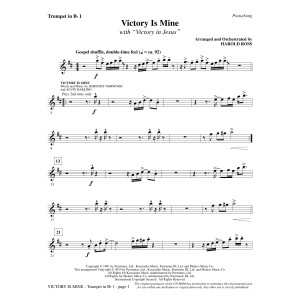 Victory Is Mine (with "Victory In Jesus") - Bb Trumpet 1