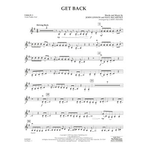 Get Back (arr. Larry Moore) - Violin 3 (Viola Treble Clef)