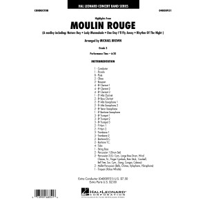 Highlights from Moulin Rouge - Full Score