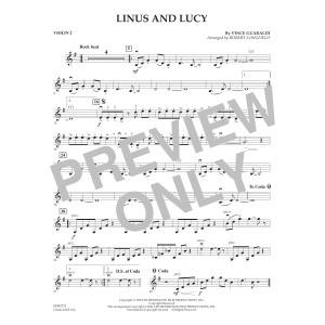 Linus and Lucy (arr. Robert Longfield) - Violin 2
