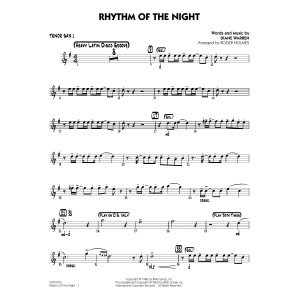 Rhythm of the Night (arr. Roger Holmes) - Tenor Sax 1