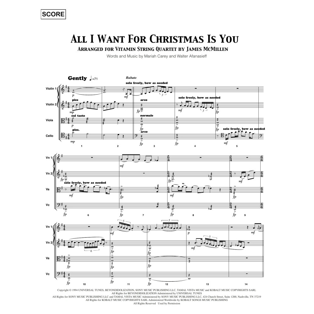 All I Want For Christmas Is You - Full Score