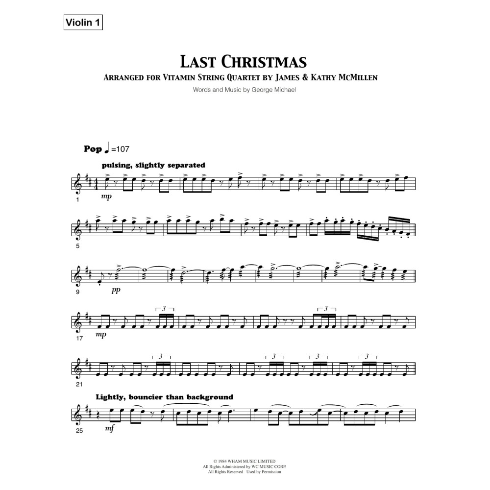 Last Christmas - Violin 1