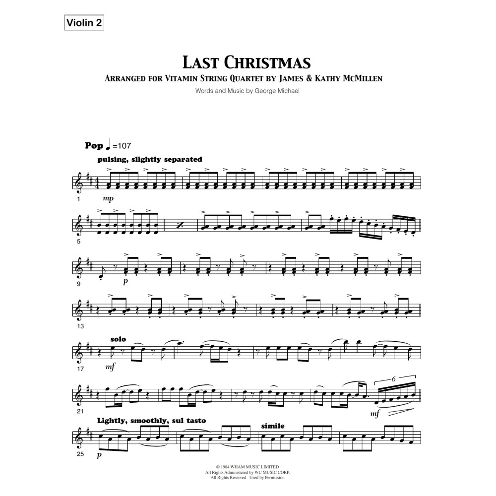 Last Christmas - Violin 2