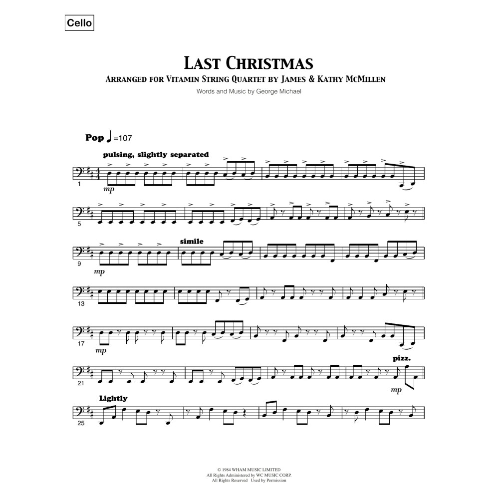 Last Christmas - Cello
