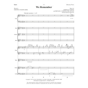 We Remember - Full Score