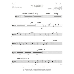 We Remember - F Horn