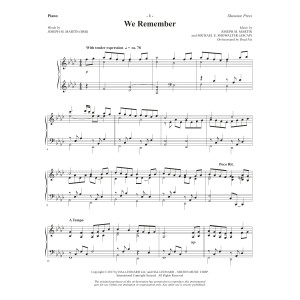 We Remember - Piano
