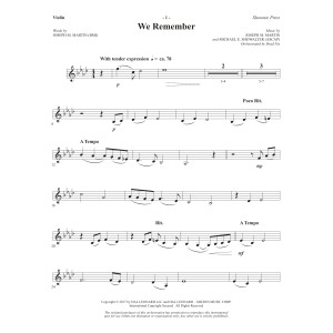We Remember - Violin