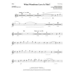 What Wondrous Love Is This? (arr. Heather Sorenson) - Oboe
