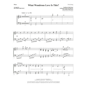 What Wondrous Love Is This? (arr. Heather Sorenson) - Piano