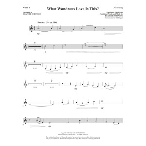 What Wondrous Love Is This? (arr. Heather Sorenson) - Violin 1