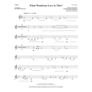 What Wondrous Love Is This? (arr. Heather Sorenson) - Violin 2
