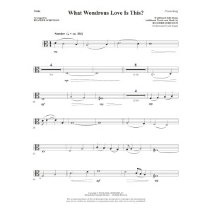 What Wondrous Love Is This? (arr. Heather Sorenson) - Viola