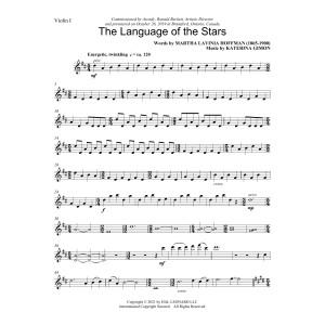 Language of the Stars (String Quartet) - Violin I