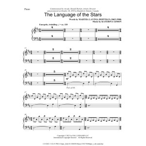Language of the Stars (String Quartet) - Piano