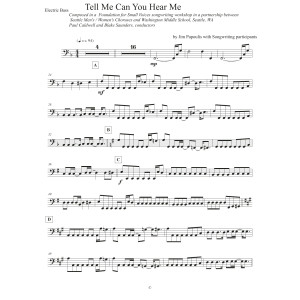 Tell Me Can You Hear Me - Electric Bass