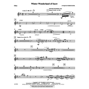 Winter Wonderland of Snow - Oboe